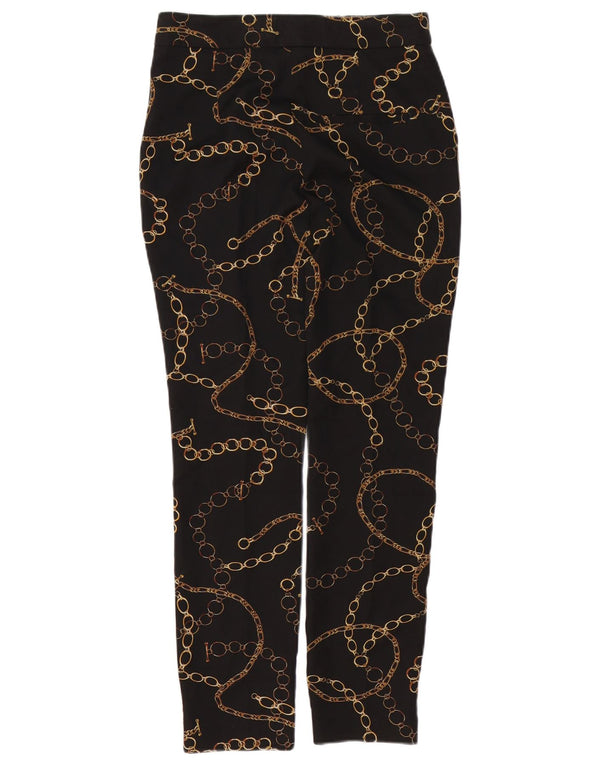 Pantaloni casual pentru femei ZARA cu model abstract EU 36 XS W26 L27 Negru