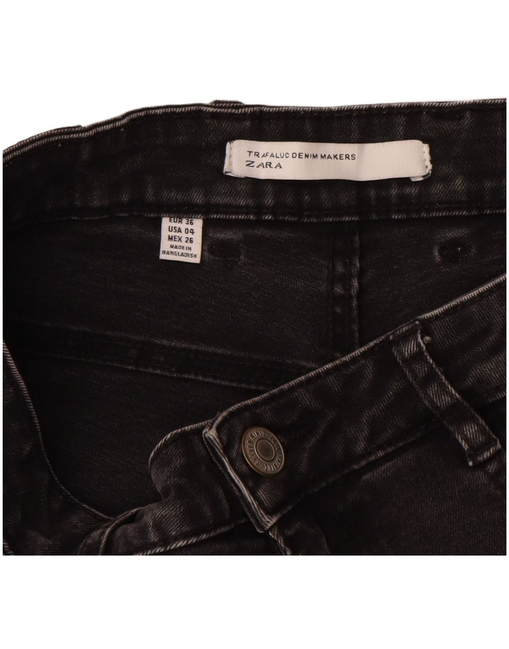 Pantaloni scurți din denim pentru femei Zara EU 36 XS W26 Negru