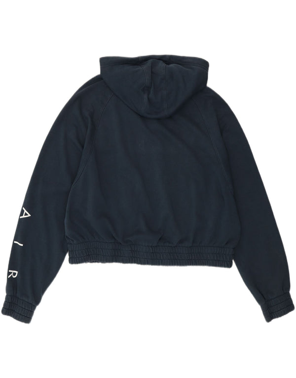 Pulover Nike Oversized Crop Zip pentru femei UK 18 XL Bumbac bleumarin