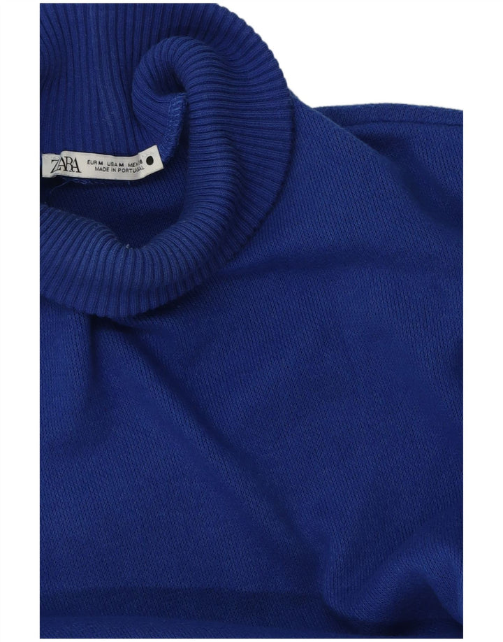 Pulover cu gât țestoasă pentru femei Zara UK 14 Medium Blue