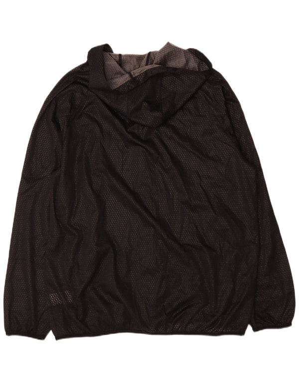 Jachetă de ploaie cu glugă pentru bărbați Adidas UK 42 XL poliester negru