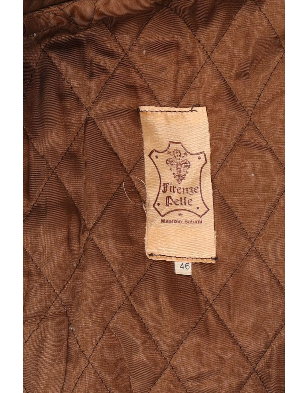 Palton din piele vintage pentru femei IT 46 din piele maro mare