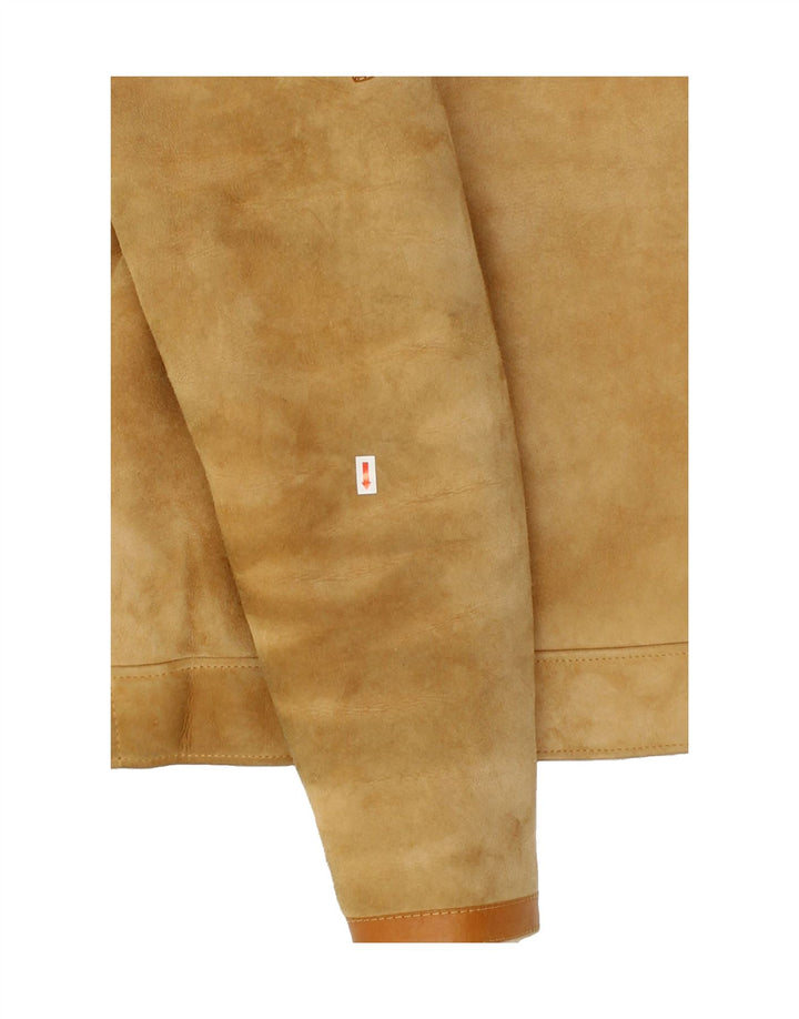 Jachetă din shearling pentru bărbați VINTAGE UK 36 Small Beige Shearling