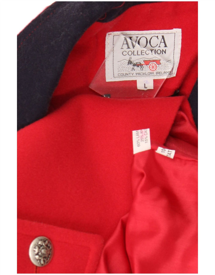 Palton pentru femei Avoca UK 16 mare, roșu, lână de miel color bloc