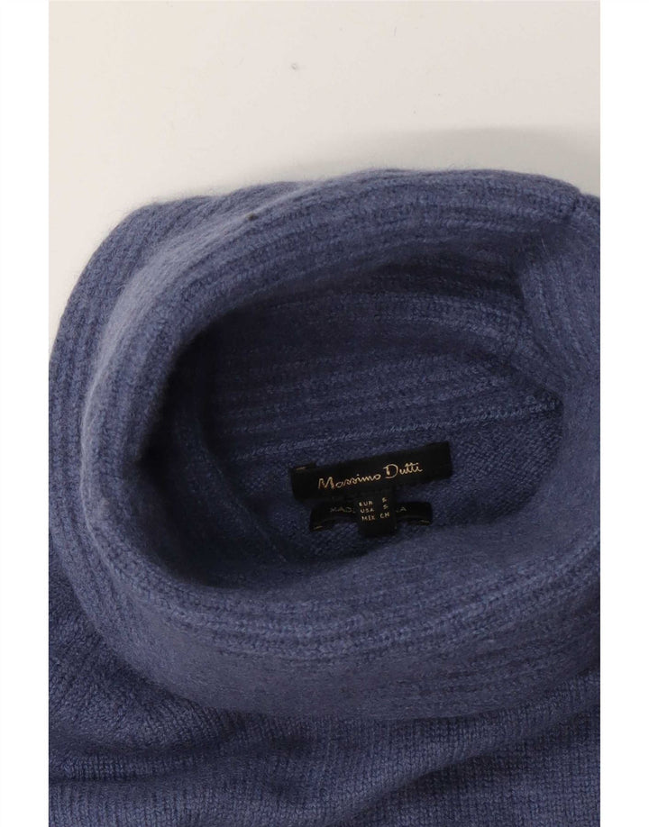 Pulover pentru femei Massimo Dutti cu gât rulat, UK 10 Small Blue