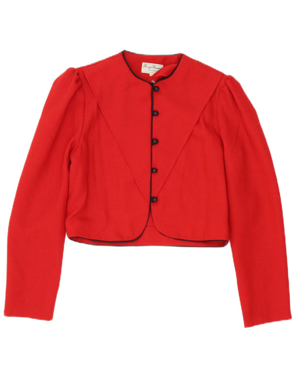 Set fuste vintage pentru femei, 5 nasturi, 2 piese UK 12 Medium W28 Poliester roșu