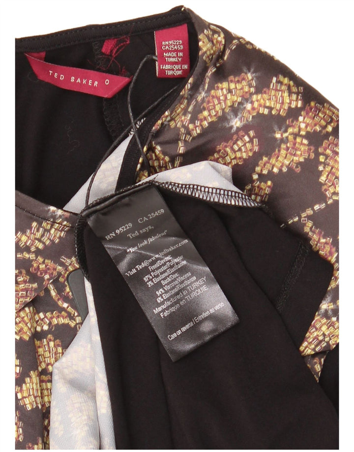 Rochie schimbătoare pentru femei Ted Baker Mărimea 0 2XS Poliester floral negru