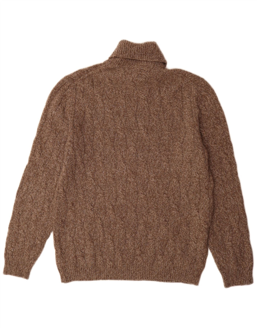 Massimo Dutti Pulover cu gât rulat pentru bărbați, mare, maro, pete