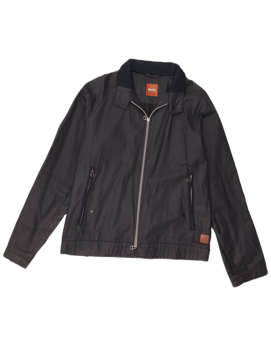 Geacă bomber pentru bărbați Hugo Boss IT 50 mare bumbac bleumarin