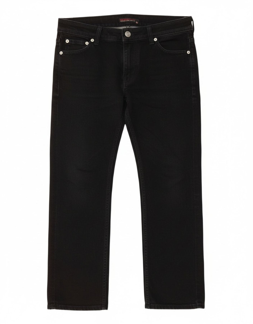 Guess Blugi de damă cropped W28 L23 bumbac negru