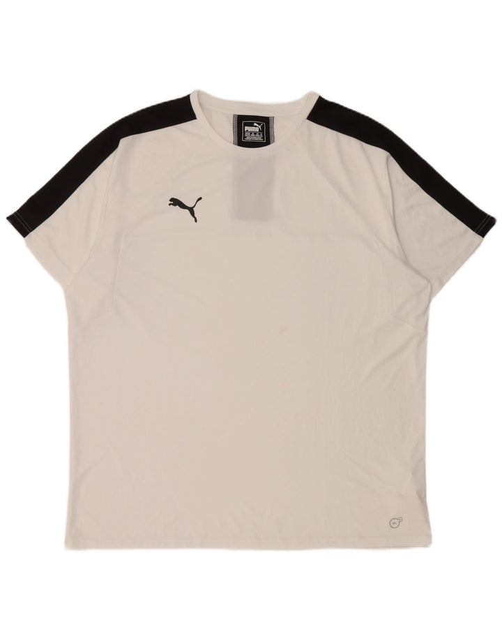 Tricou pentru bărbați PUMA Top 2XL, alb, poliester color bloc