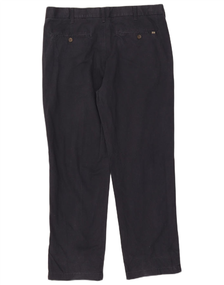 Pantaloni chino obișnuiți, drepti, pentru bărbați Marks & Spencer, L38 L31, bleumarin