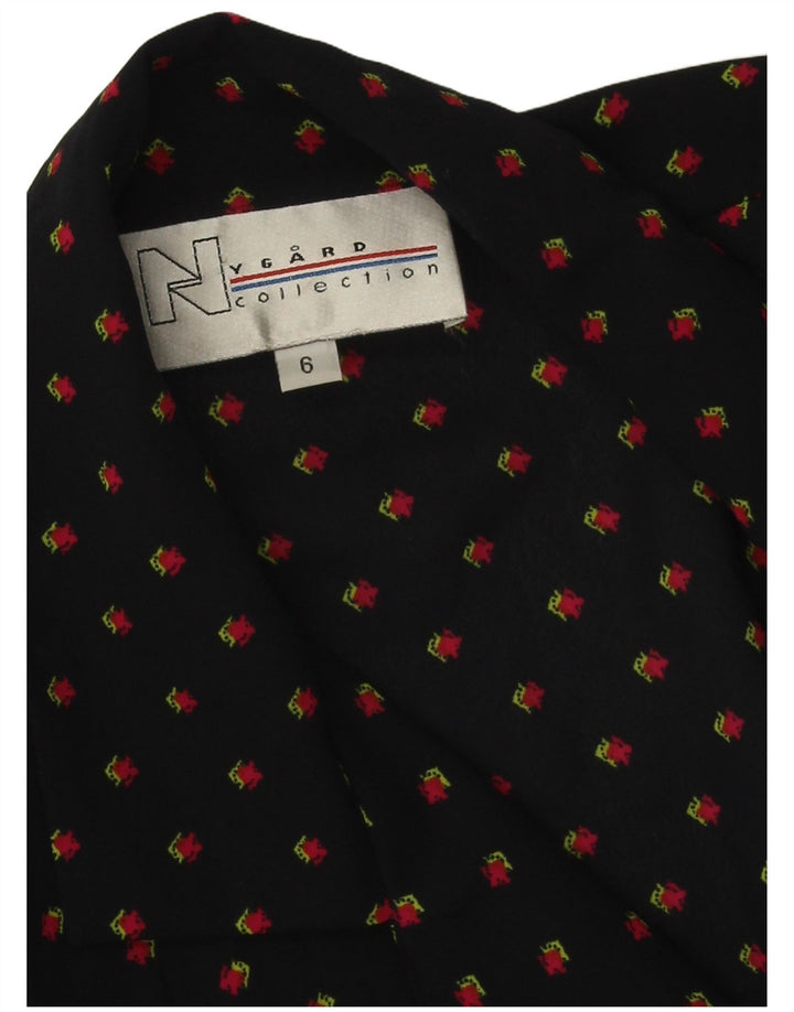 Bluză pentru cămașă crop pentru femei Nygard US 6 Medium Bluemarin Floral Poliester