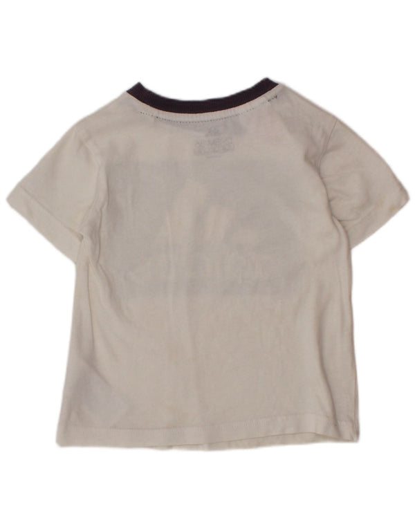 Tricou grafic ADIDAS pentru bebelusi baieti Top 12-18 luni, bumbac color bloc alb