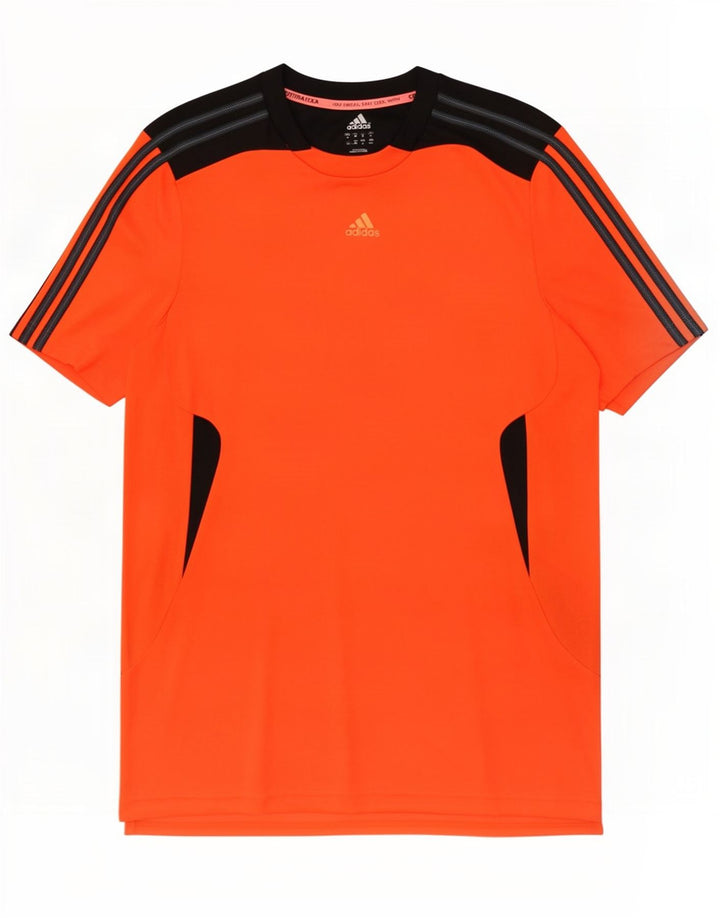Tricou Adidas Climacool pentru bărbați Top Mediu Portocaliu Poliester Colorblock