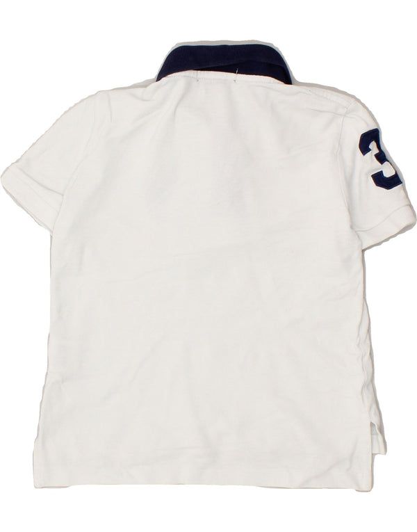 POLO RALPH LAUREN Tricou polo cu grafic pentru baieti 2-3 ani bumbac alb