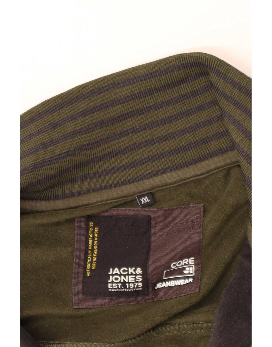 Jack & Jones Jachetă de trening grafică pentru bărbați 2XL Kaki Colorblock