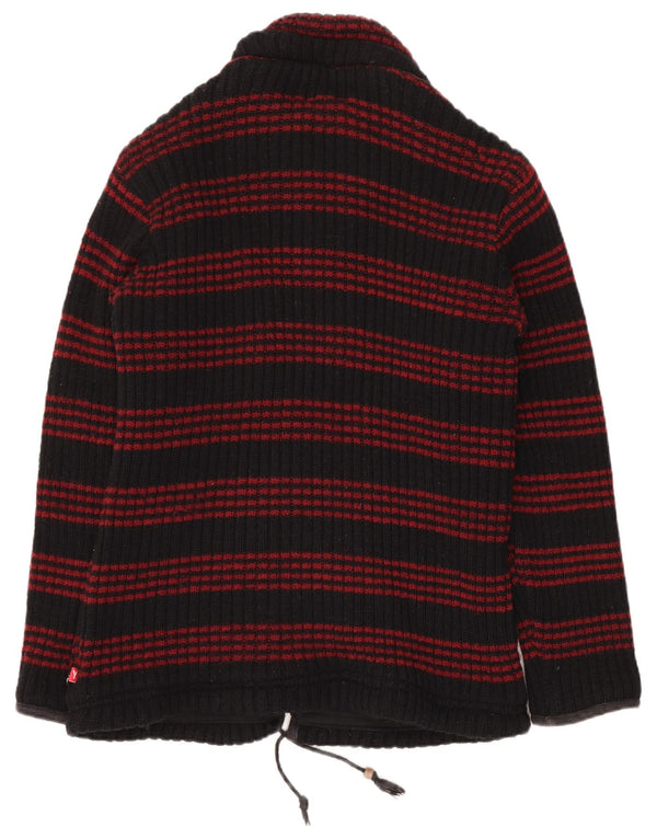 Pulover cardigan pentru bărbați HIMALAYA XL Lână cu dungi negre