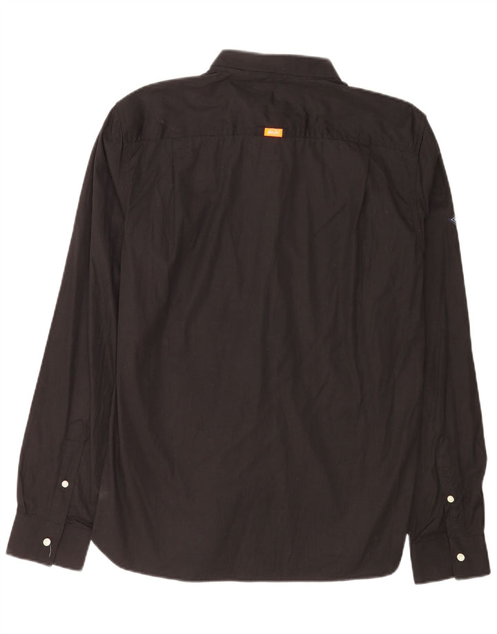 Cămașă Superdry pentru bărbați, mare, neagră, bumbac