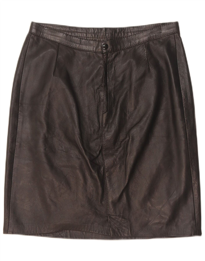 Fusta din piele vintage pentru femei W28 Medium Black