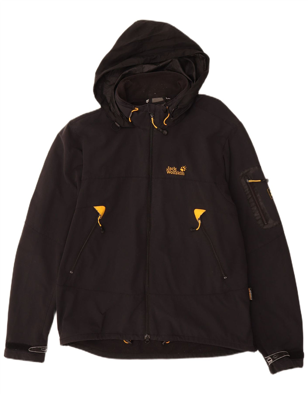 JACK WOLFSKIN Jachetă de vânt cu glugă pentru bărbați UK 44/46 XL Poliamidă neagră
