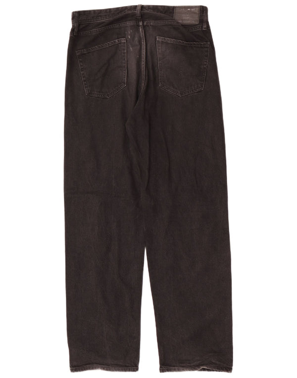 Blugi largi Jack & Jones pentru bărbați W31 L34 bumbac negru