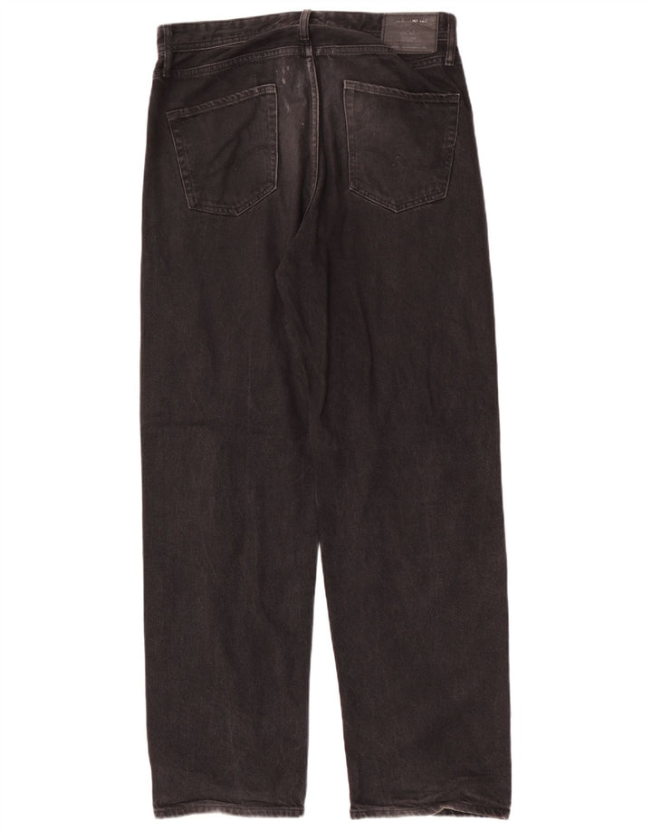 Blugi largi Jack & Jones pentru bărbați W31 L34 bumbac negru