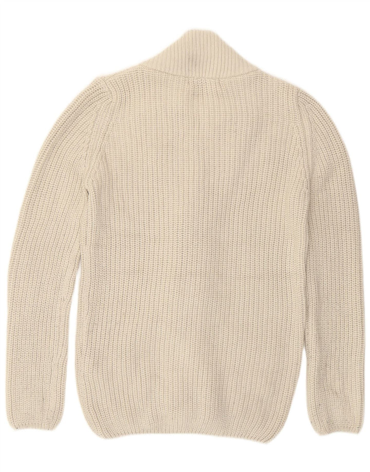 Pulover cardigan cu nasturi pentru bărbați Zara, alb, mediu, acrilic