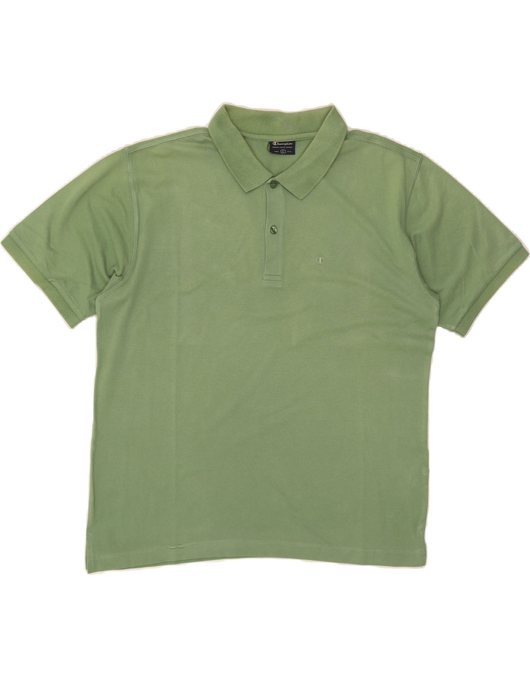 CHAMPION Mens Polo Shirt Large Green Cotton Vintage Champion and Second-Hand Champion from Messina Hembry 