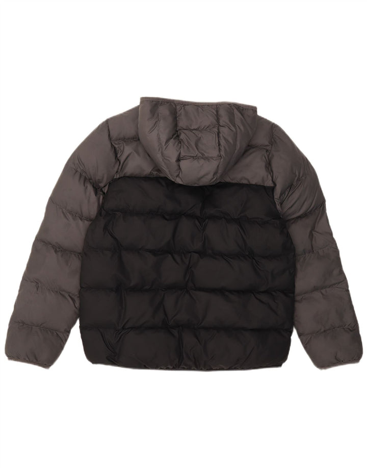 Jachetă căptușită cu glugă Adidas pentru băieți 13-14 ani, gri, poliester color bloc