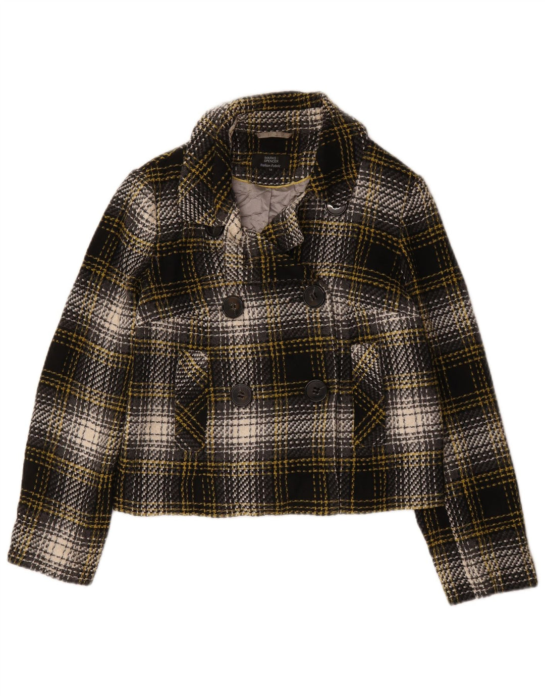 Palton scurt pentru femei Marks & Spencer UK 14, mare, negru, acrilic