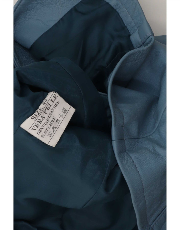 Cămașă Vintage din piele pentru femei IT 42 Medium Blue