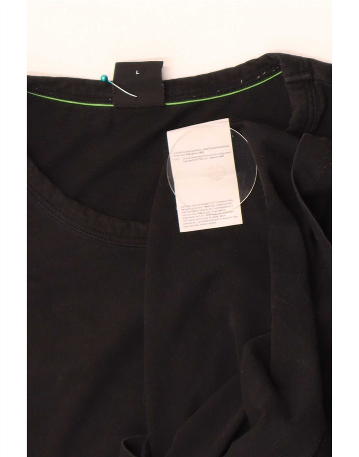 Tricou pentru bărbați Hugo Boss Top mare din bumbac negru