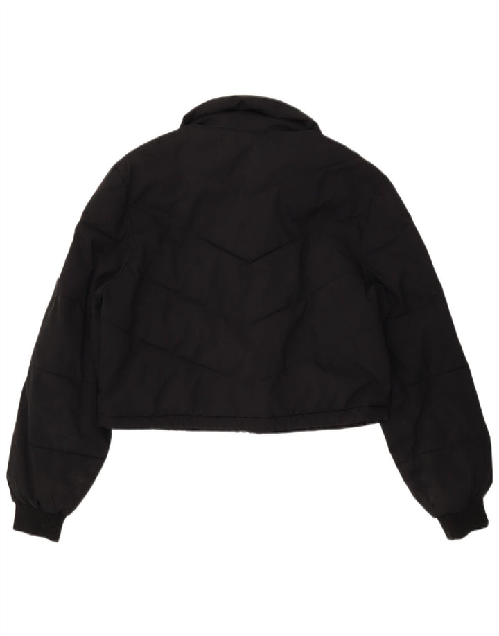 TRUE RELIGION Jachetă căptușită pentru femei UK 16, mare, negru, poliester