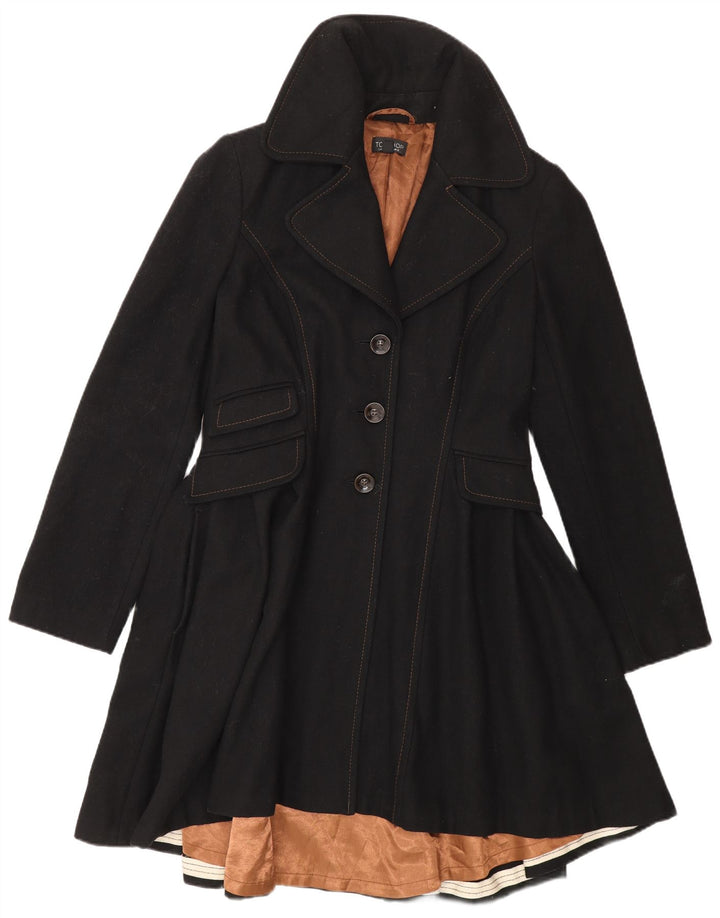 Topshop Jachetă Prințesă Femei UK 12 Medium Lână Neagră