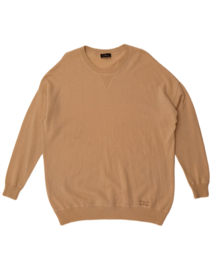 Elisabetta Franchi Pulover De Damă Crew Deck IT 40 Small Bej
