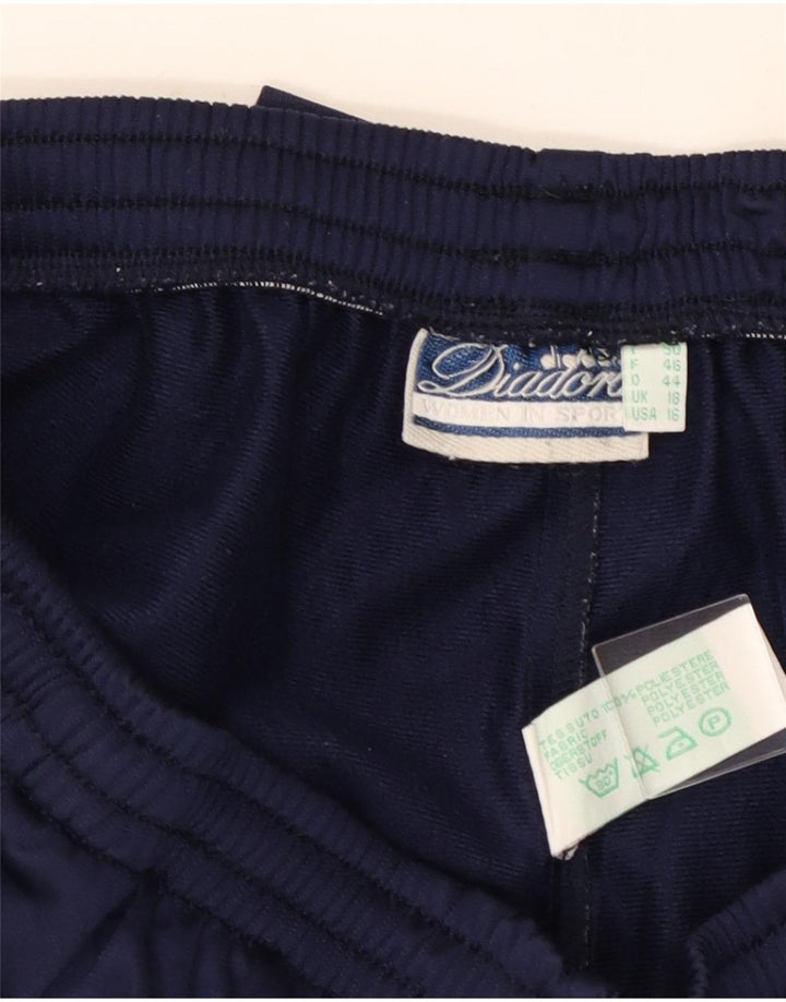Pantaloni de trening grafic Diadora pentru femei UK 18 XL bleumarin poliester