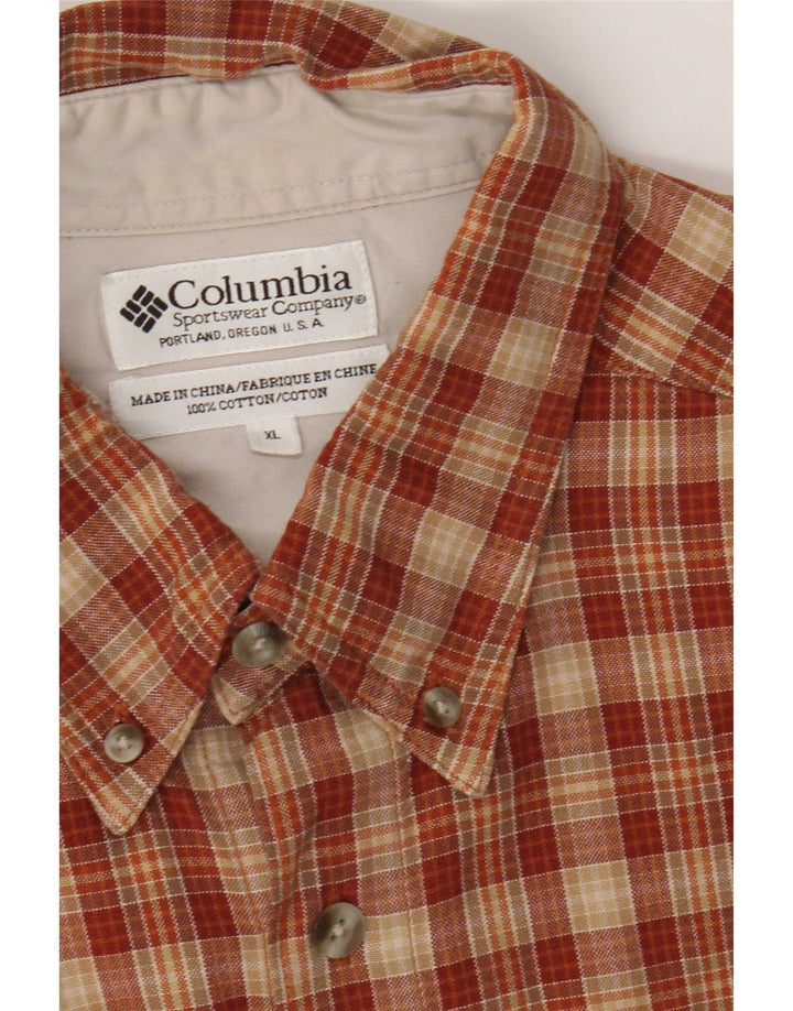 Cămașă Columbia pentru bărbați din flanel XL portocaliu din bumbac