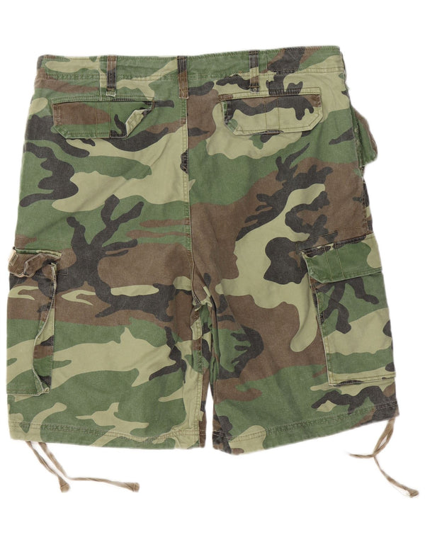 Pantaloni scurți cargo pentru bărbați MIL-TEC XL W38, bumbac camuflaj verde