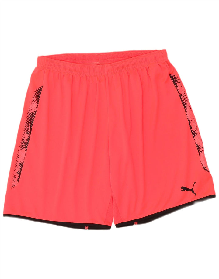 Pantaloni scurți sport pentru bărbați Puma XL poliester cu pete roșii