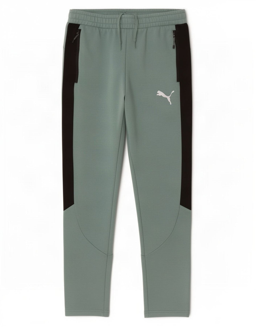Pantaloni de trening Puma pentru bărbați, bumbac color bloc verde mediu