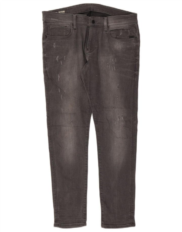 Blugi super slim pentru bărbați G-Star Distressed W36 L32 bumbac gri