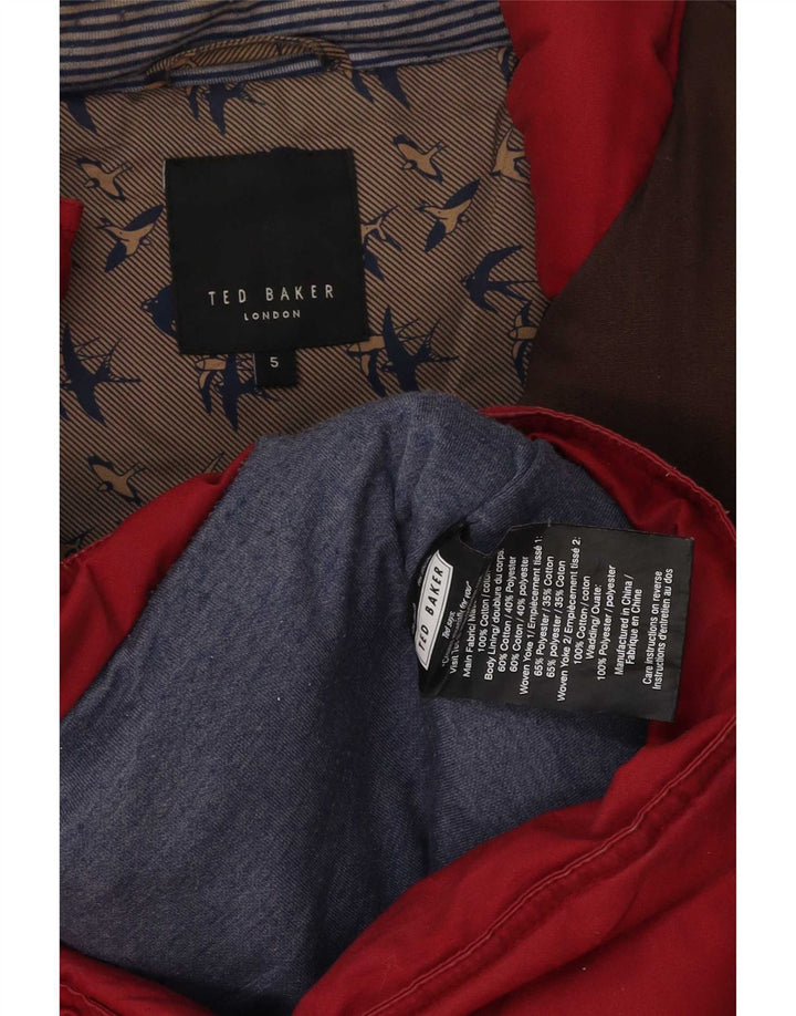 Gilet căptușit pentru bărbați Ted Baker Mărimea 5 XL, bumbac color bloc roșu