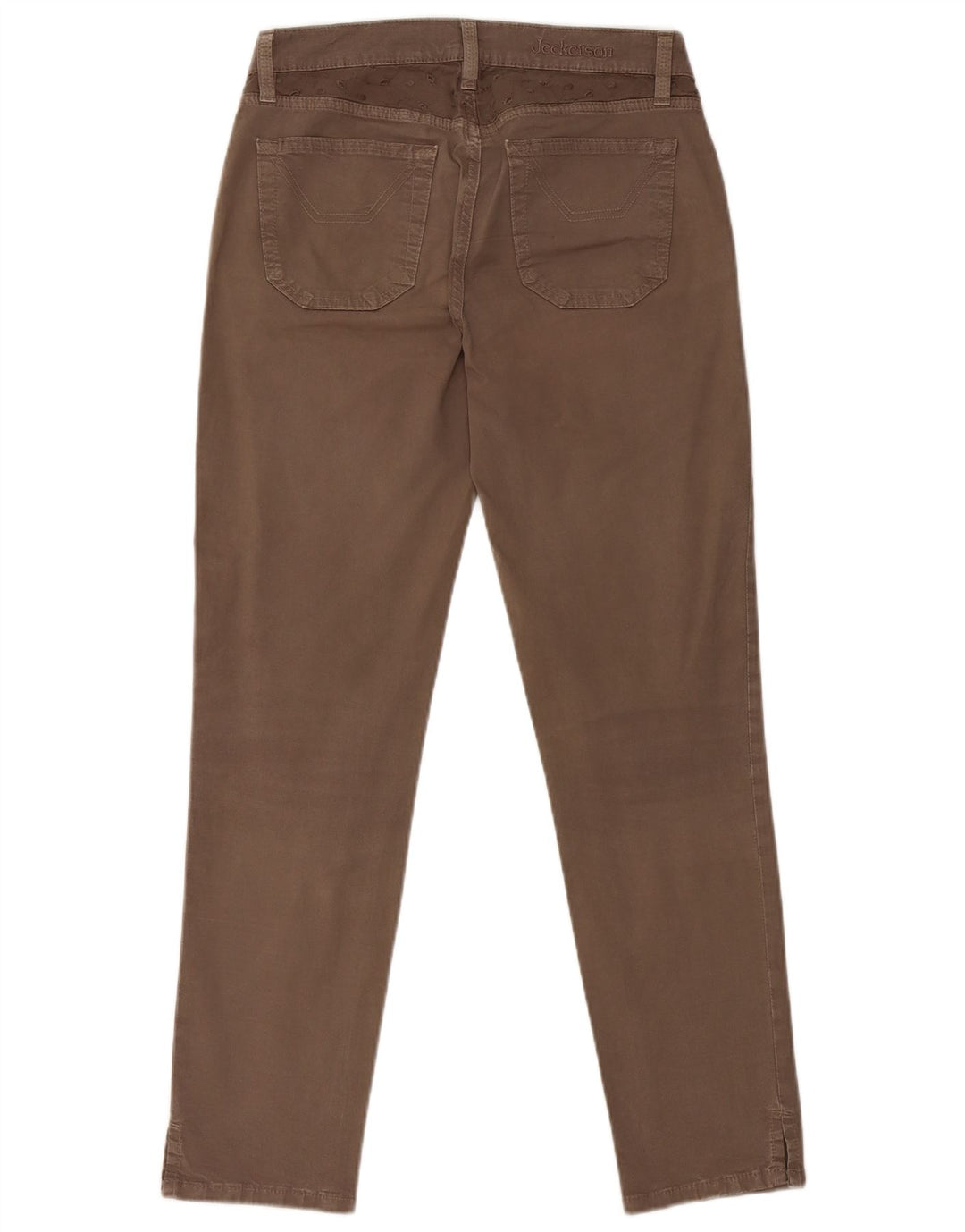 Pantaloni casual subțiri pentru femei JECKERSON L30 L27 bumbac maro