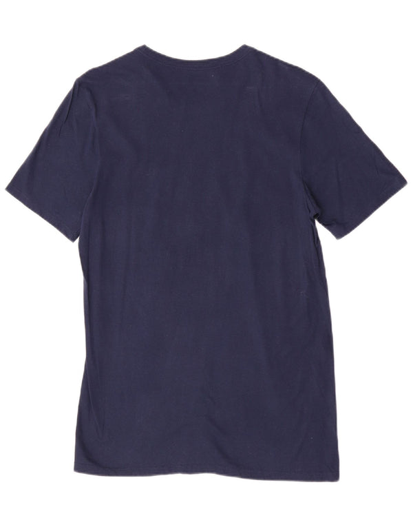 Tricou grafic pentru bărbați Nike Athletic Fit Top mic, albastru, bumbac sport