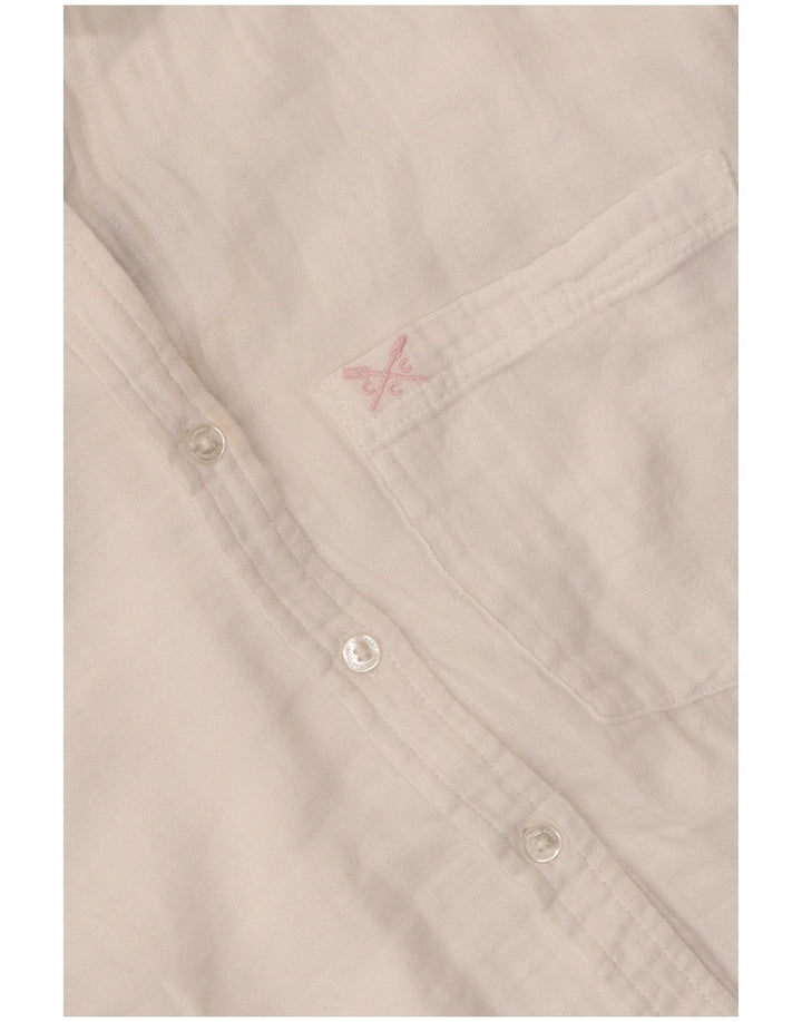 CREW CLOTHING Cămașă pentru femei UK 12 Bumbac alb mediu