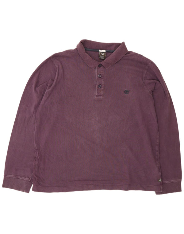 Cămașă polo cu mânecă lungă TIMBERLAND Earthkeepers pentru bărbați, 3XL, violet