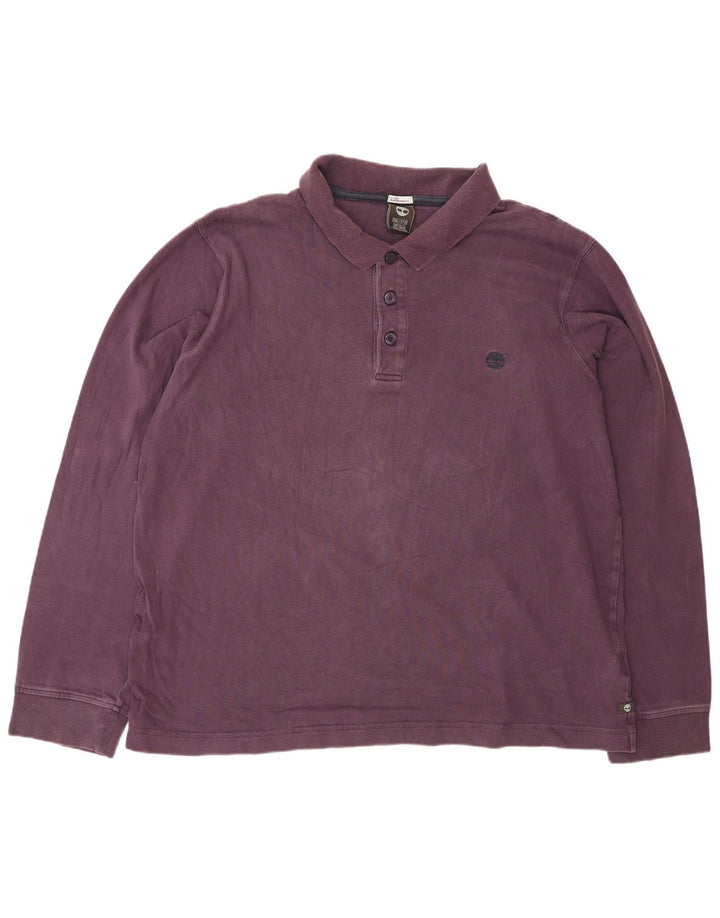 Cămașă polo cu mânecă lungă TIMBERLAND Earthkeepers pentru bărbați, 3XL, violet