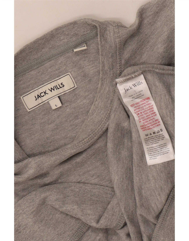 Pulover Jack Wills pentru bărbați cu grafică, mare, gri, bumbac color bloc