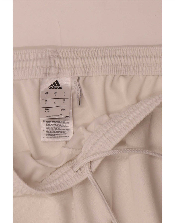 Pantaloni scurți sport pentru bărbați Adidas Climalite, mari, alb, din poliester